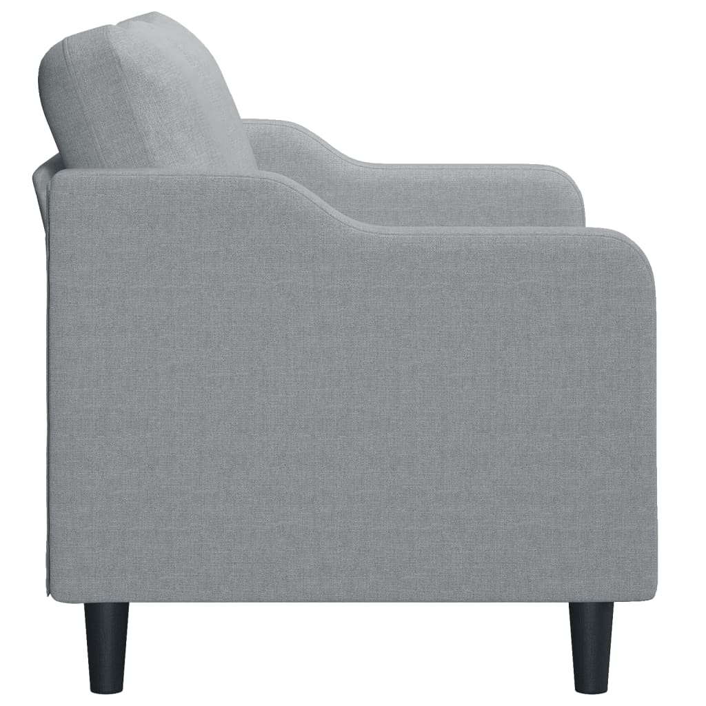 Canapé à 2 places Gris clair 140 cm Tissu - XIOS