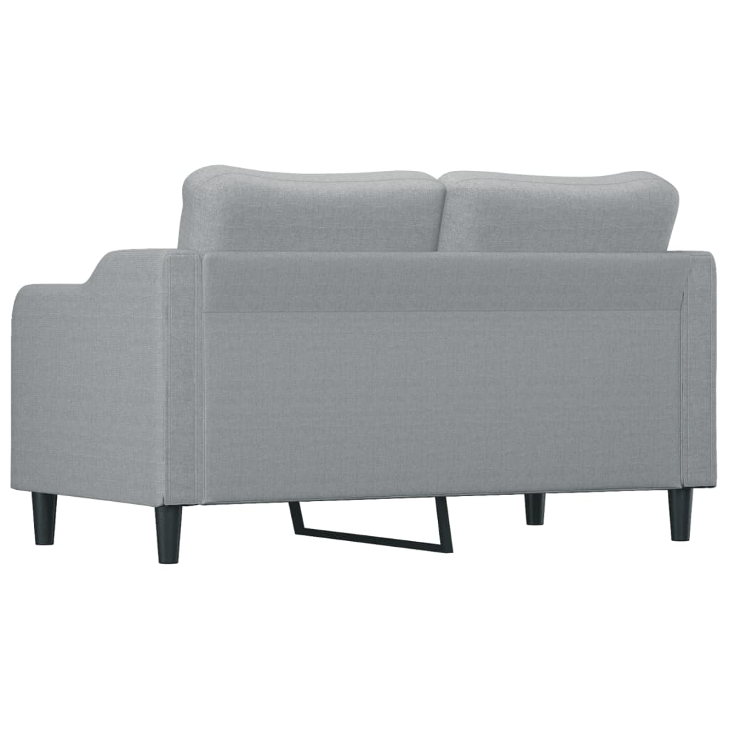 Canapé à 2 places Gris clair 140 cm Tissu - XIOS
