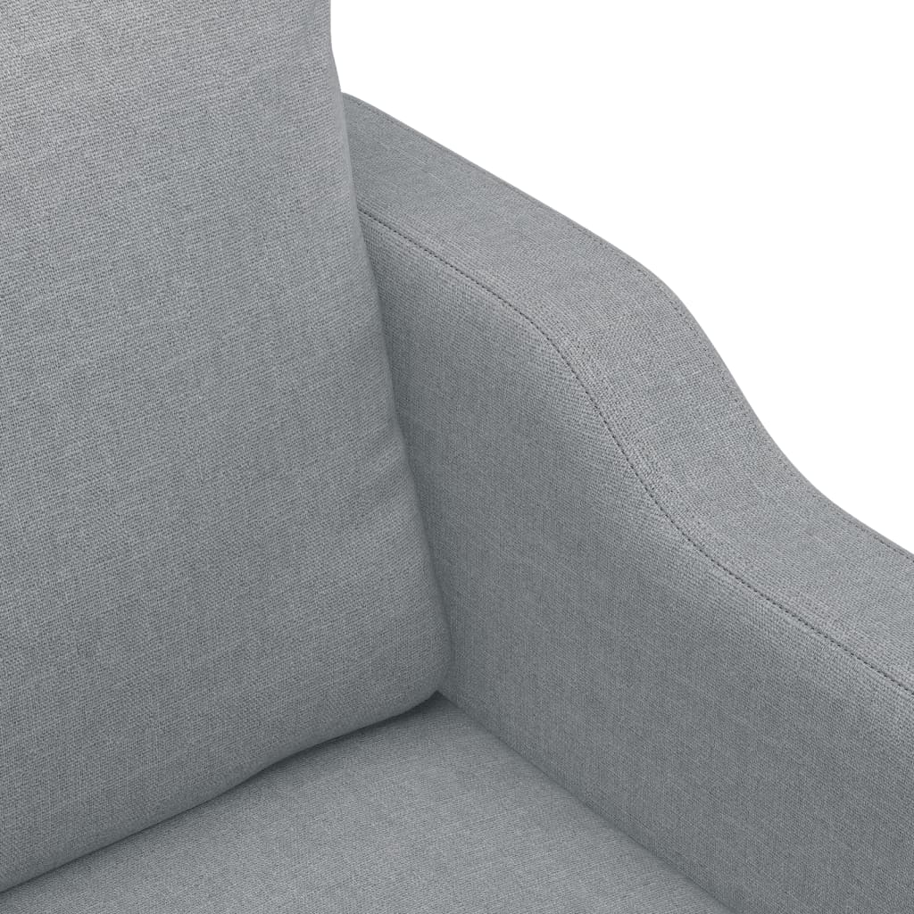 Canapé à 2 places Gris clair 140 cm Tissu - XIOS