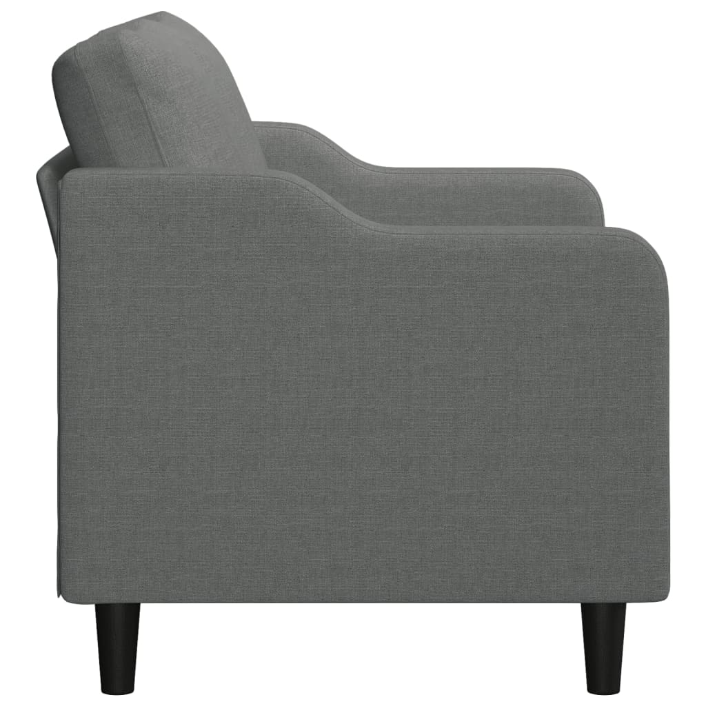 Canapé à 2 places Gris foncé 140 cm Tissu - XIOS