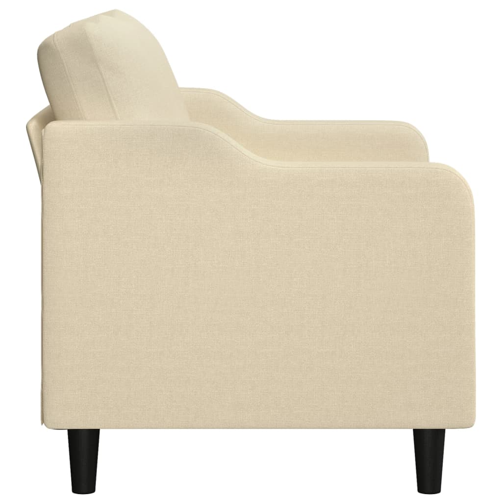 Canapé à 2 places Crème 140 cm Tissu - XIOS