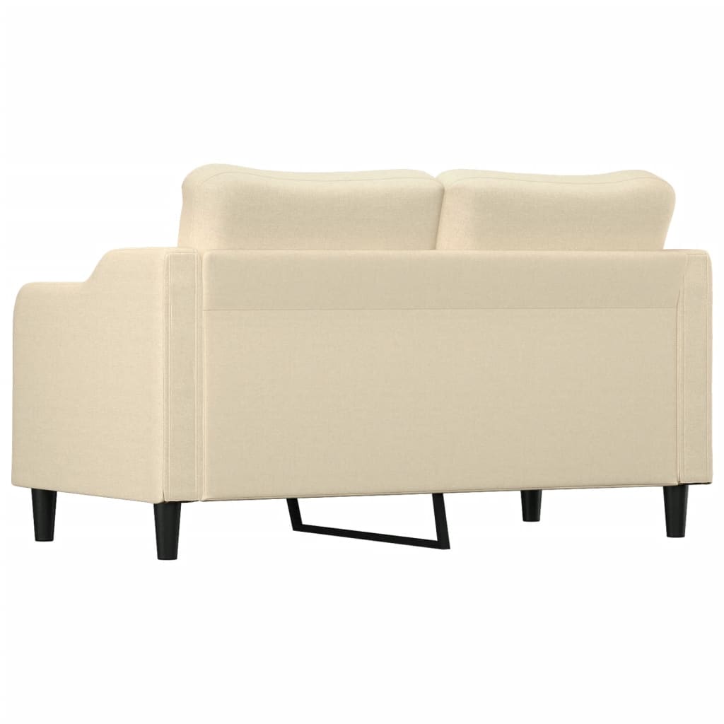 Canapé à 2 places Crème 140 cm Tissu - XIOS