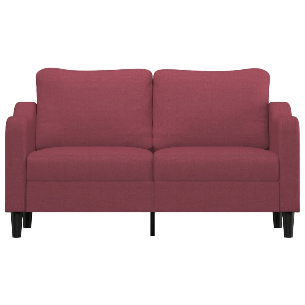 Canapé à 2 places Rouge bordeaux 140 cm Tissu - XIOS