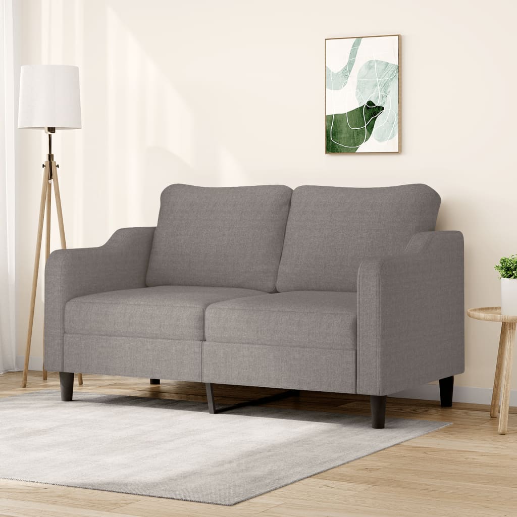 Canapé à 2 places Taupe 140 cm Tissu - XIOS