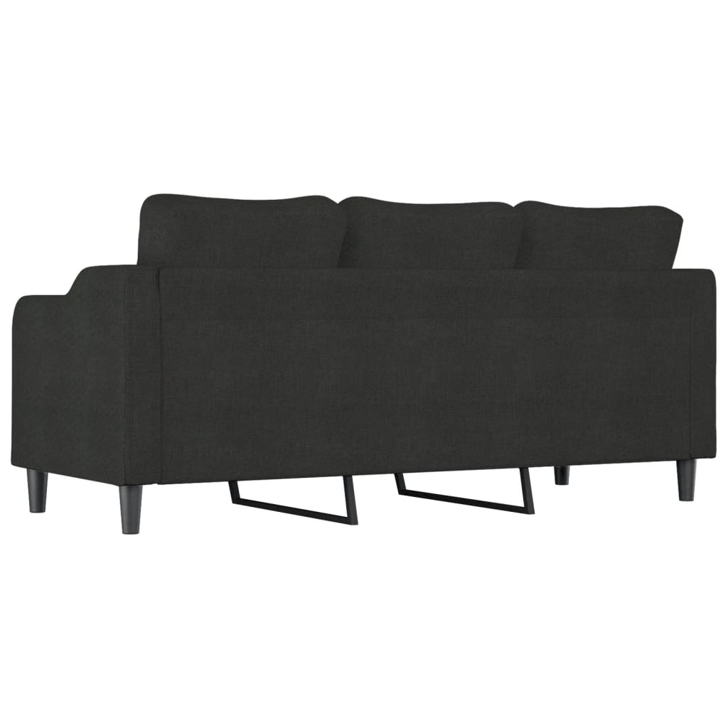Canapé à 3 places Noir 180 cm Tissu - XIOS