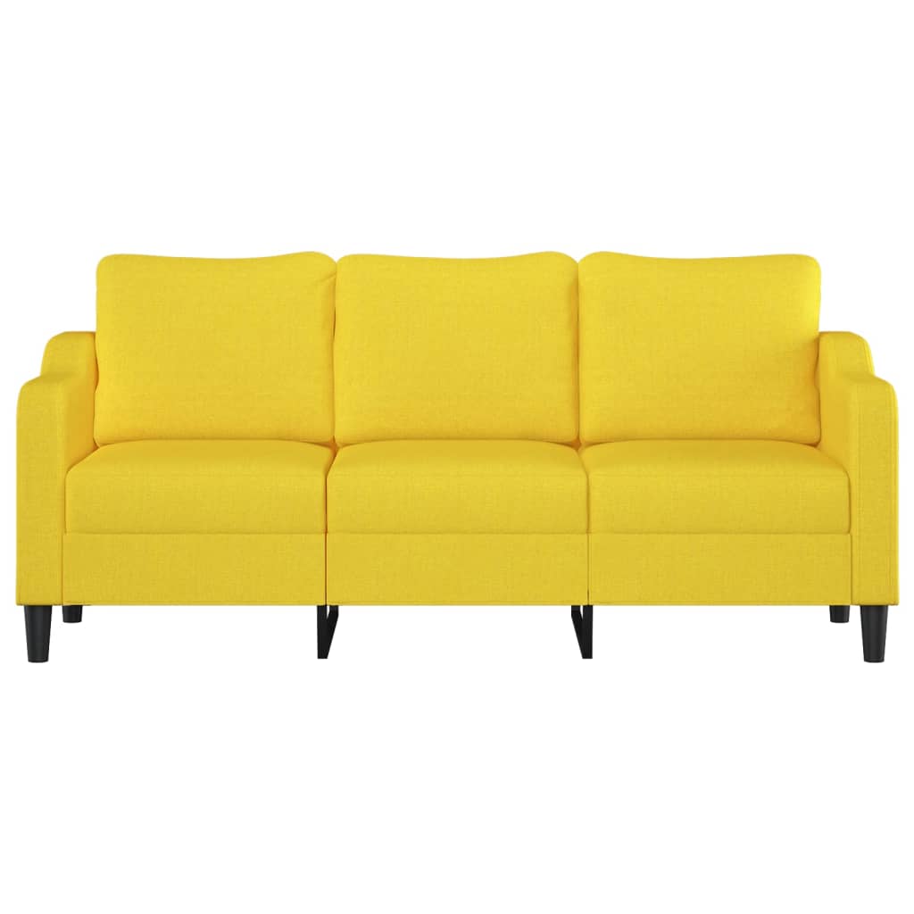 Canapé à 3 places Jaune clair 180 cm Tissu - XIOS