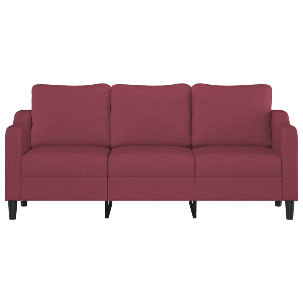 Canapé à 3 places Rouge bordeaux 180 cm Tissu - XIOS