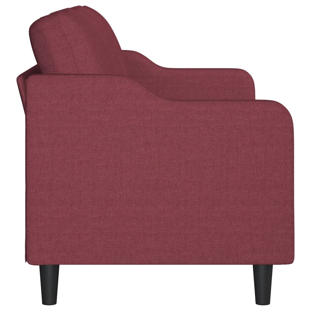 Canapé à 3 places Rouge bordeaux 180 cm Tissu - XIOS