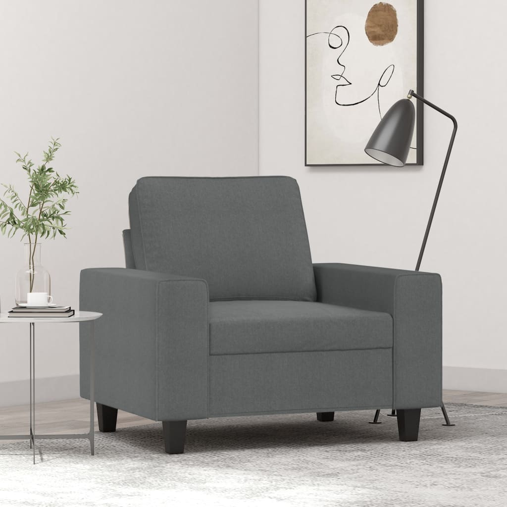 Fauteuil Gris foncé 60 cm Tissu - XIOS