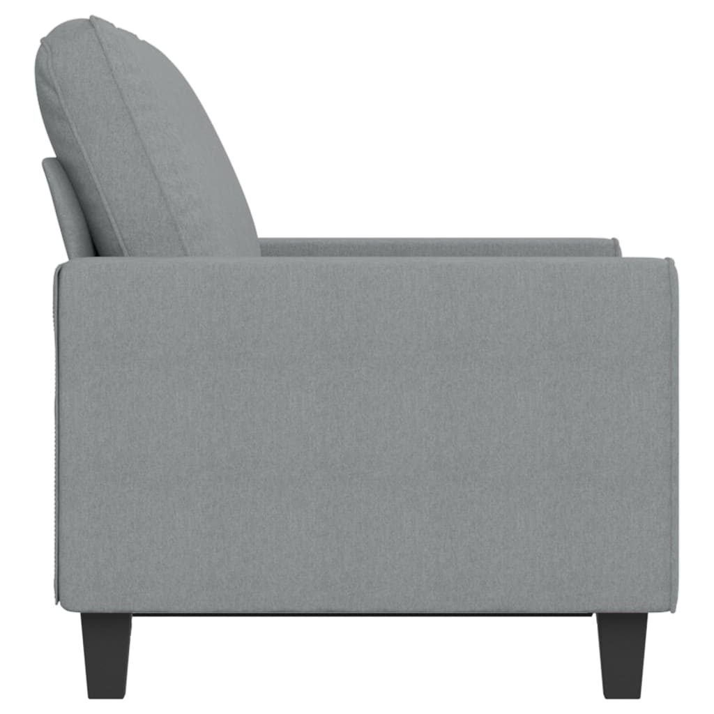 Canapé à 2 places Gris clair 120 cm Tissu - XIOS