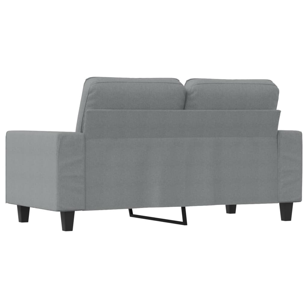 Canapé à 2 places Gris clair 120 cm Tissu - XIOS