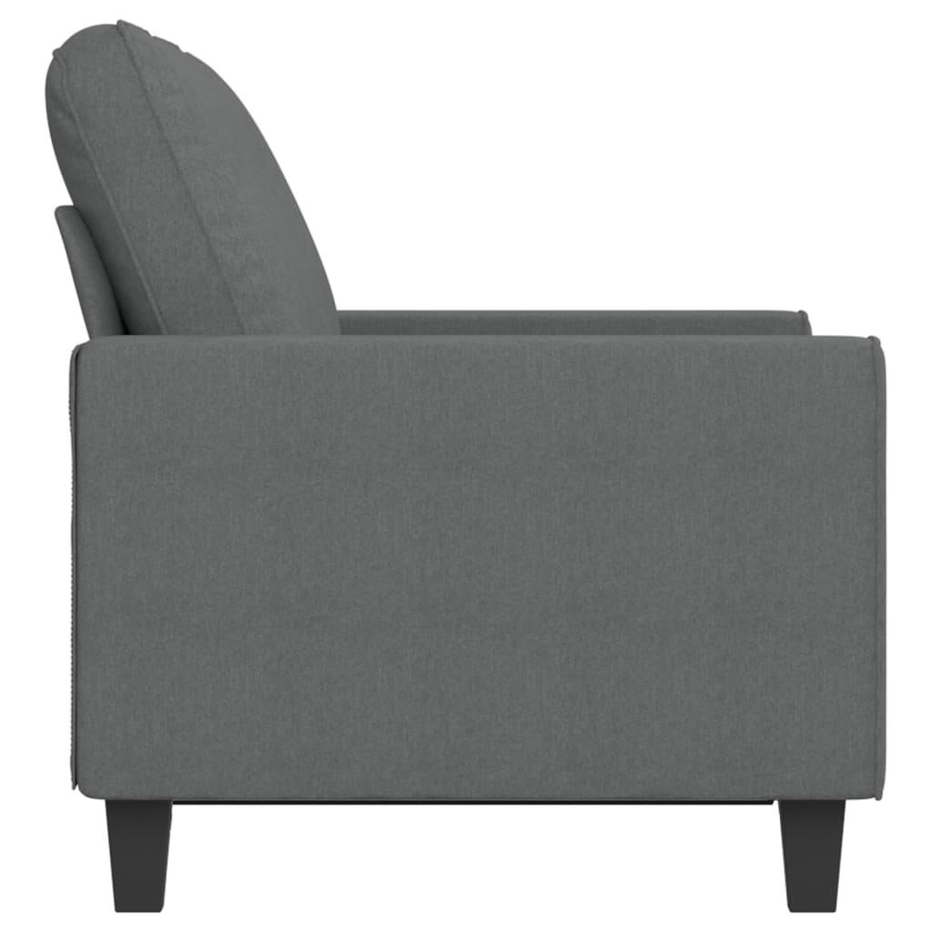 Canapé à 2 places Gris foncé 120 cm Tissu - XIOS