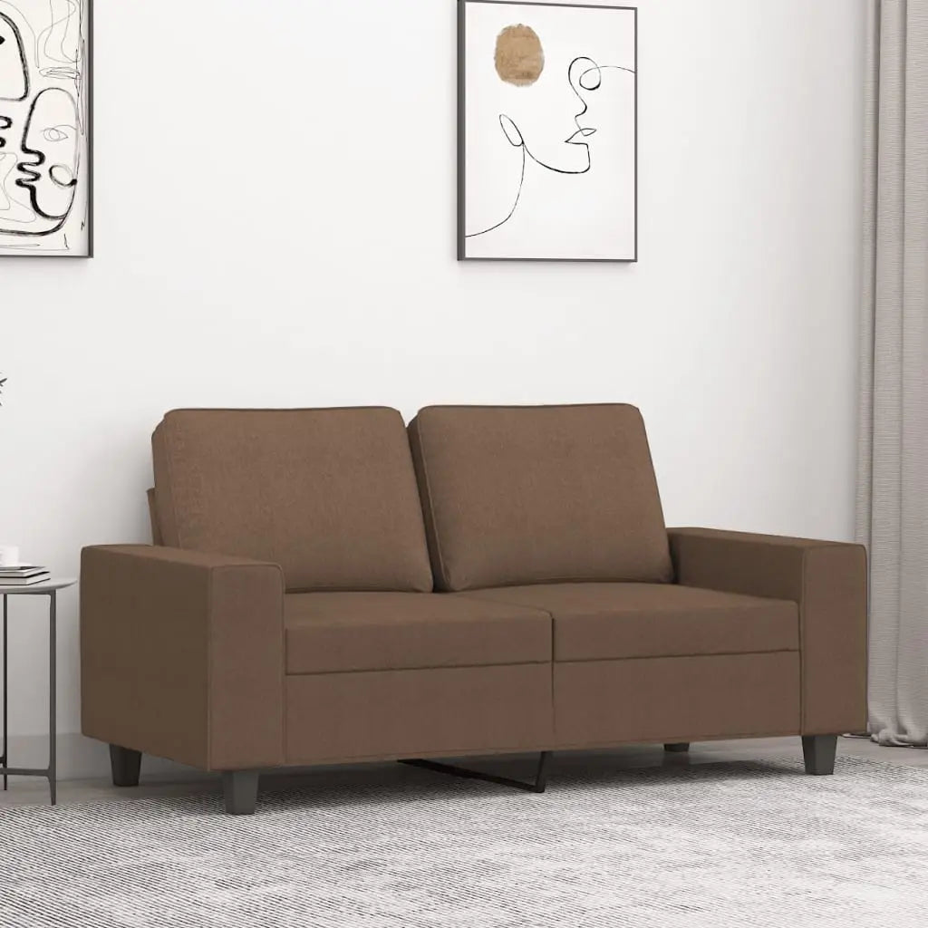 Canapé à 2 places Marron 120 cm Tissu - XIOS