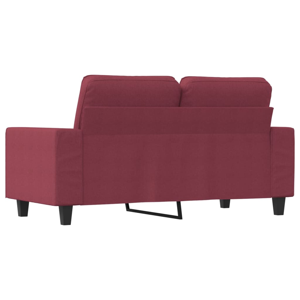 Canapé à 2 places Rouge bordeaux 120 cm Tissu - XIOS