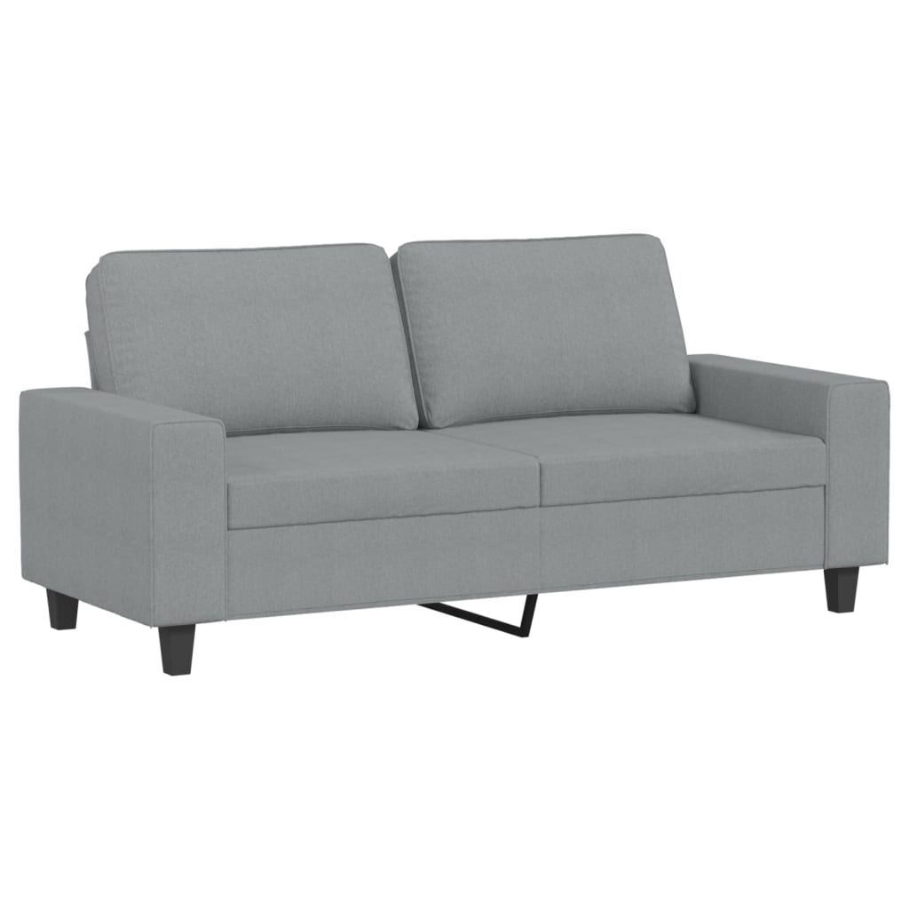 Canapé à 2 places Gris clair 140 cm Tissu - XIOS
