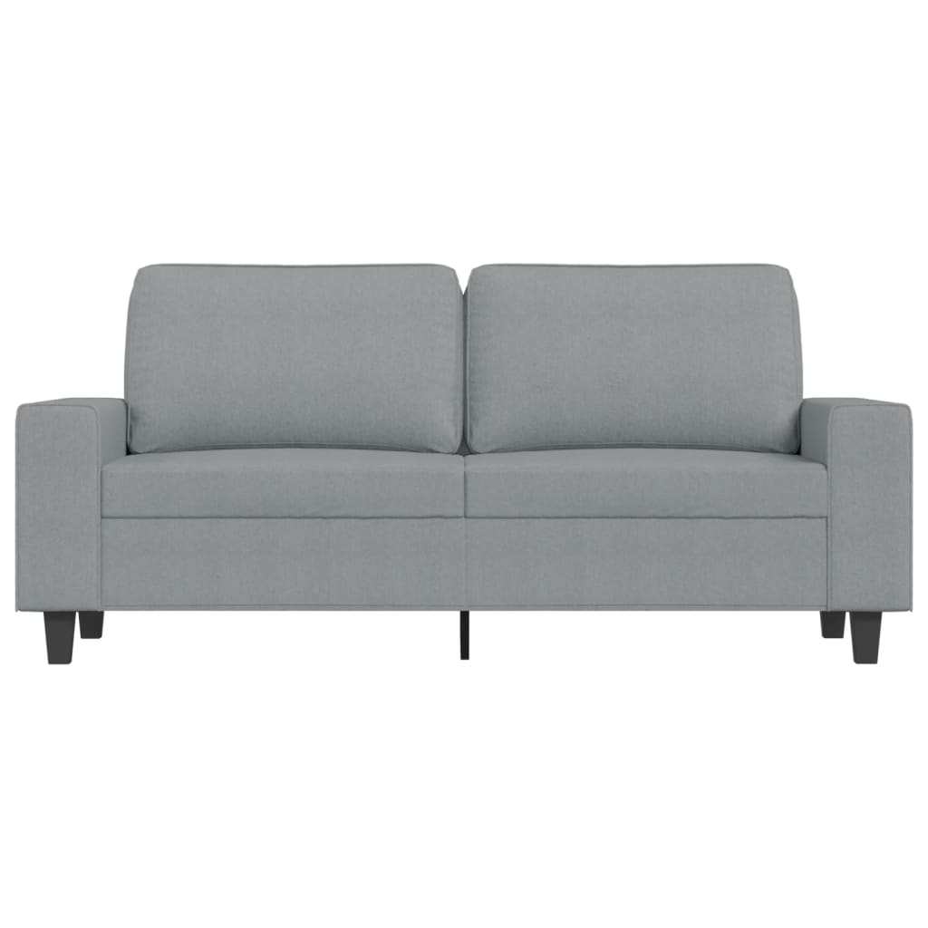 Canapé à 2 places Gris clair 140 cm Tissu - XIOS