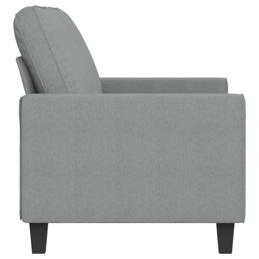 Canapé à 2 places Gris clair 140 cm Tissu - XIOS