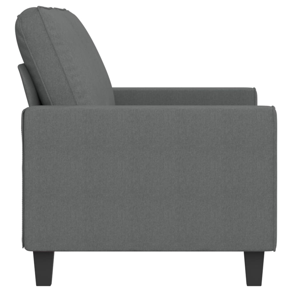 Canapé à 2 places Gris foncé 140 cm Tissu - XIOS