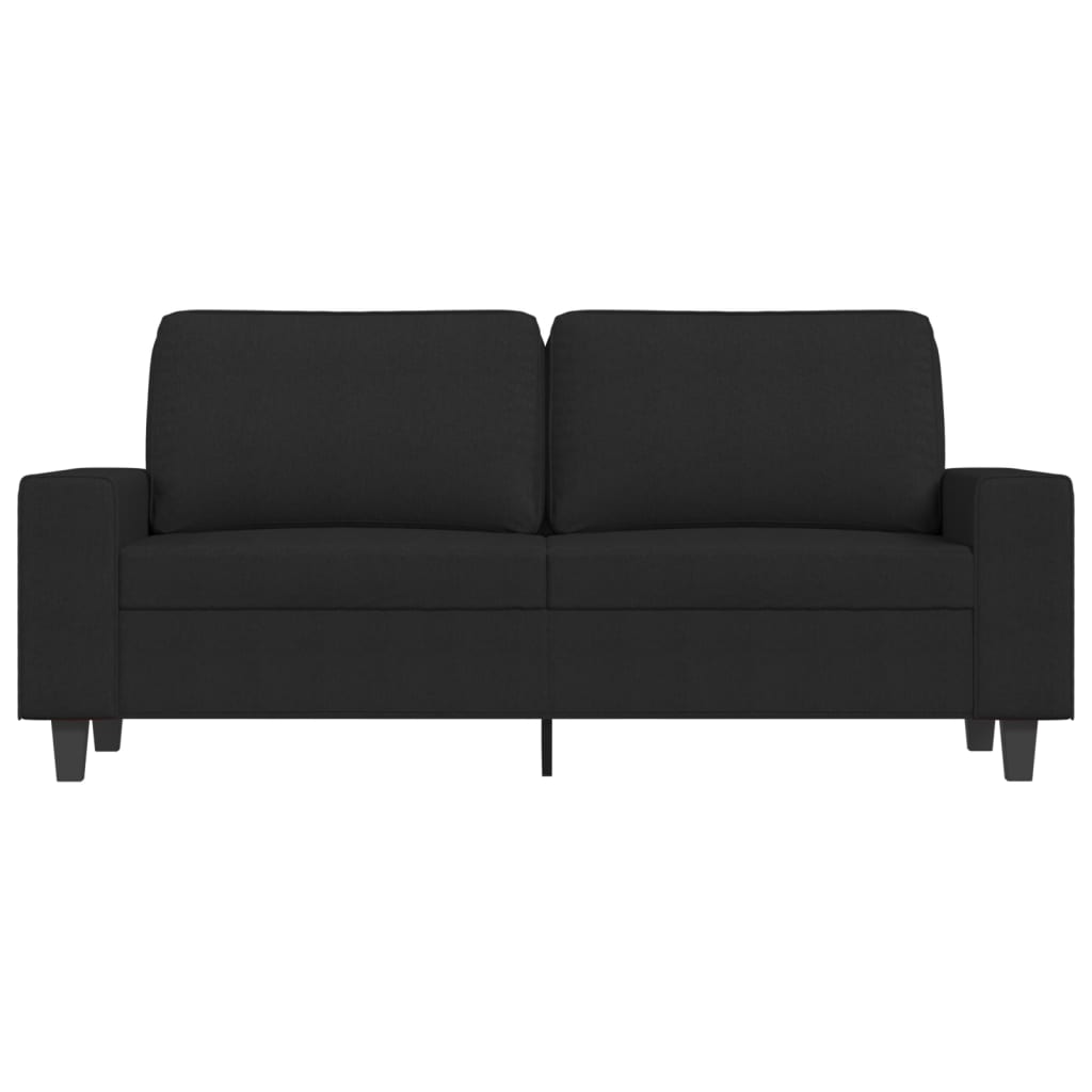 Canapé à 2 places Noir 140 cm Tissu - XIOS