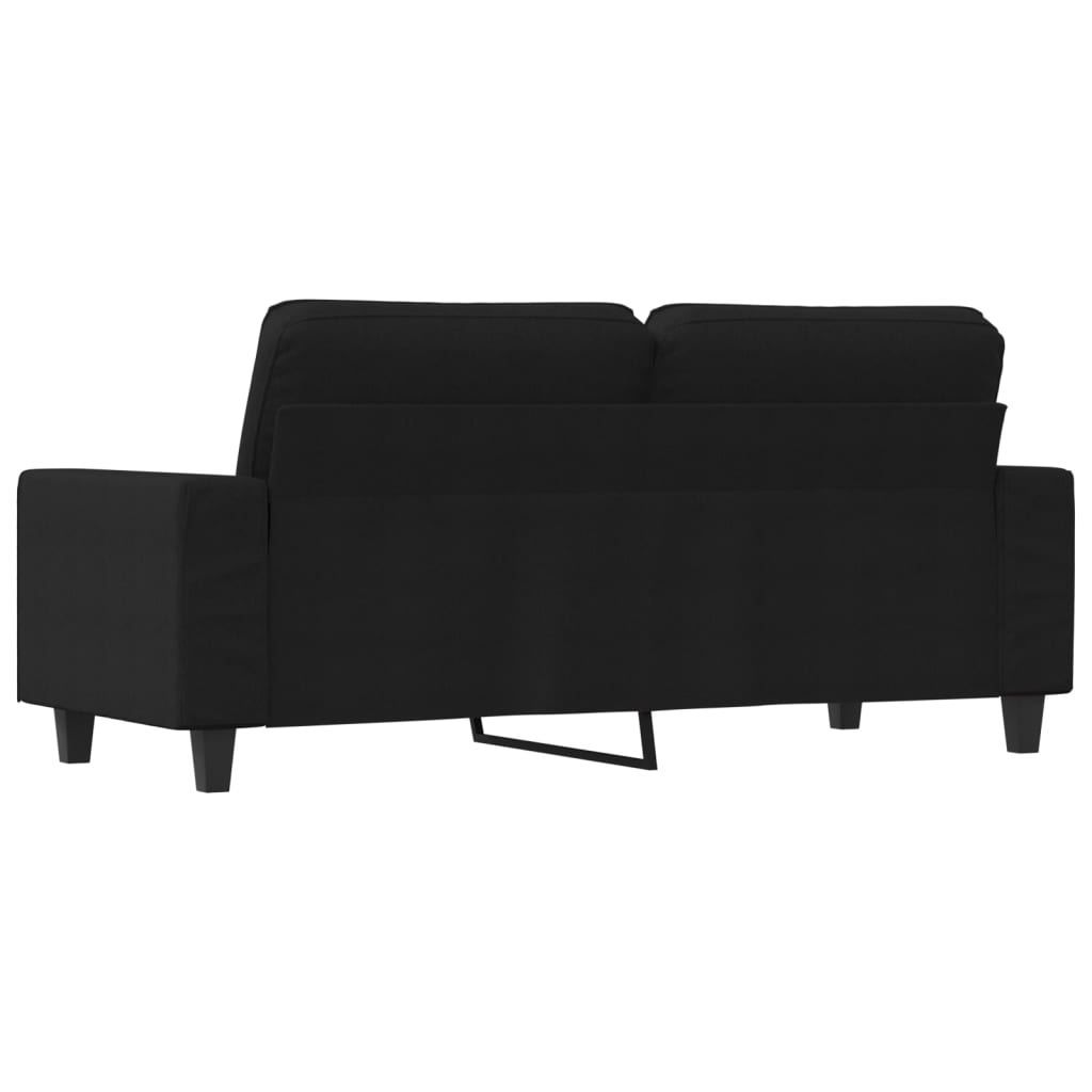 Canapé à 2 places Noir 140 cm Tissu - XIOS