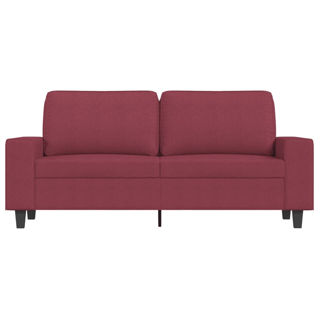 Canapé à 2 places Rouge bordeaux 140 cm Tissu - XIOS