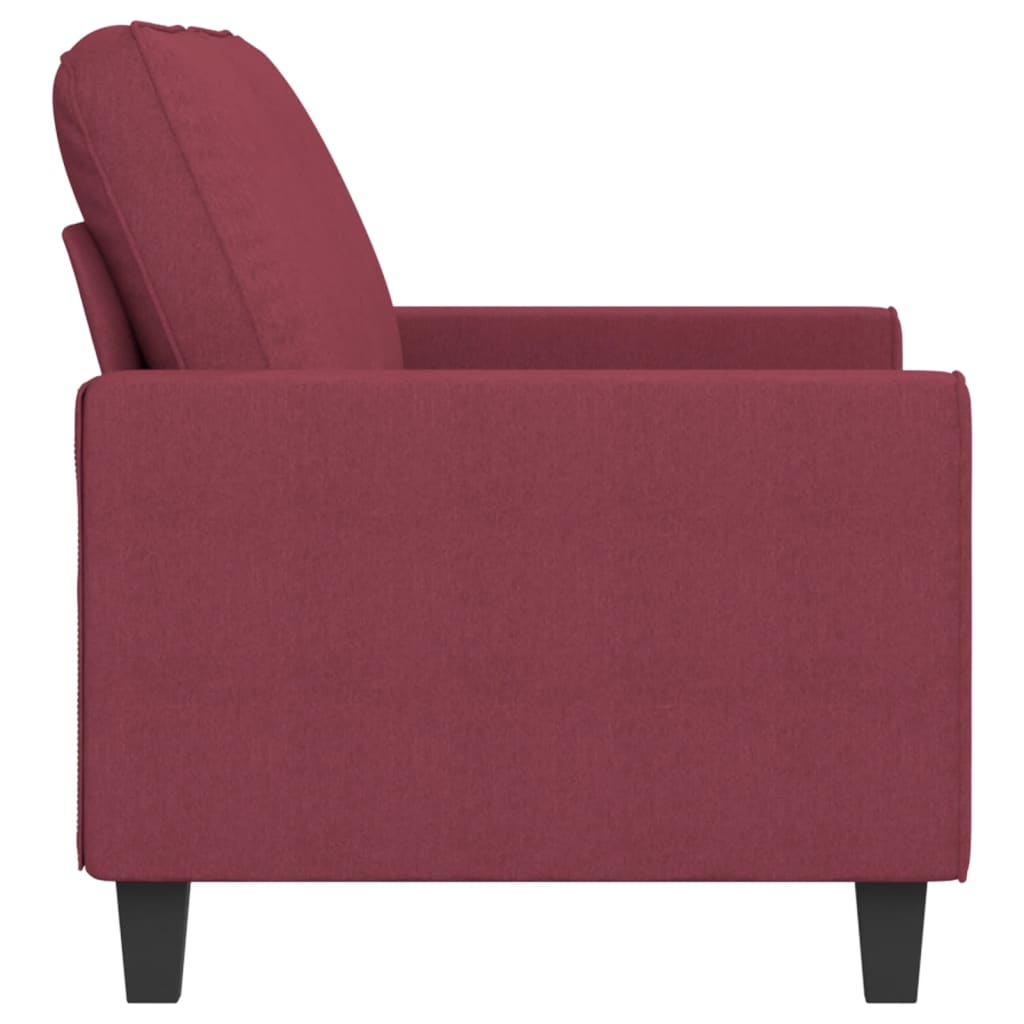 Canapé à 2 places Rouge bordeaux 140 cm Tissu - XIOS