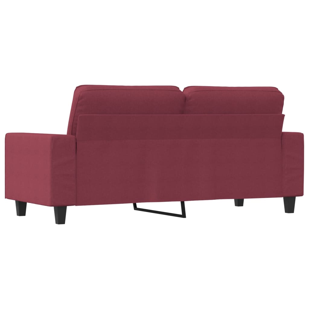 Canapé à 2 places Rouge bordeaux 140 cm Tissu - XIOS