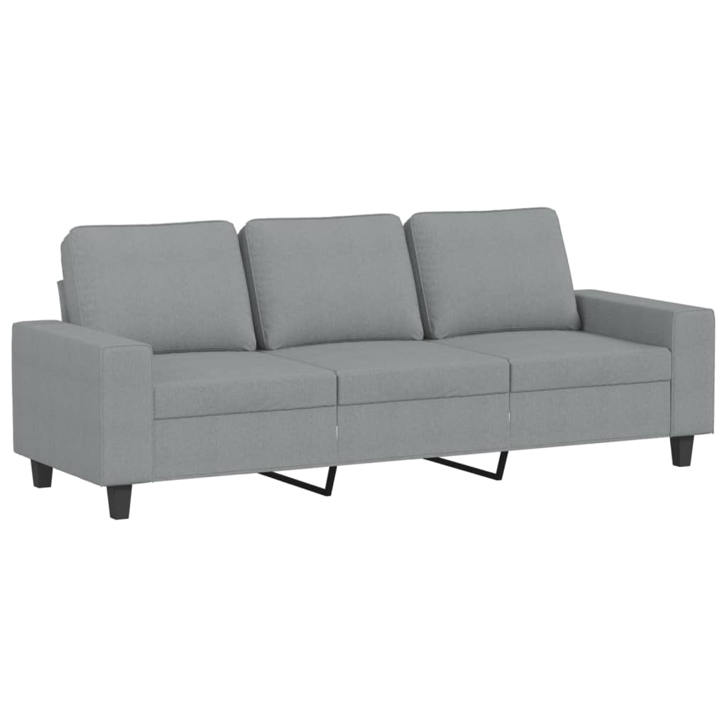 Canapé à 3 places Gris clair 180 cm Tissu - XIOS