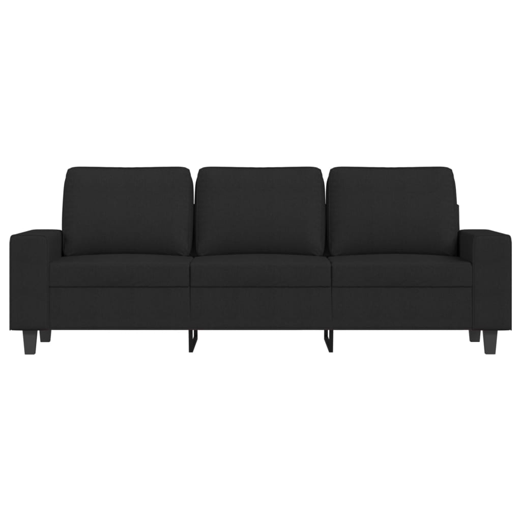 Canapé à 3 places Noir 180 cm Tissu - XIOS