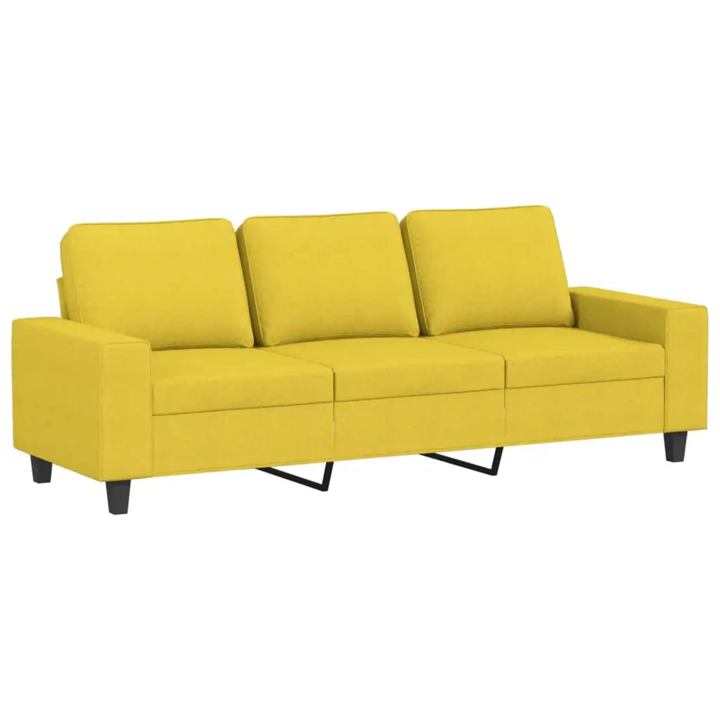 Canapé à 3 places Jaune clair 180 cm Tissu - XIOS