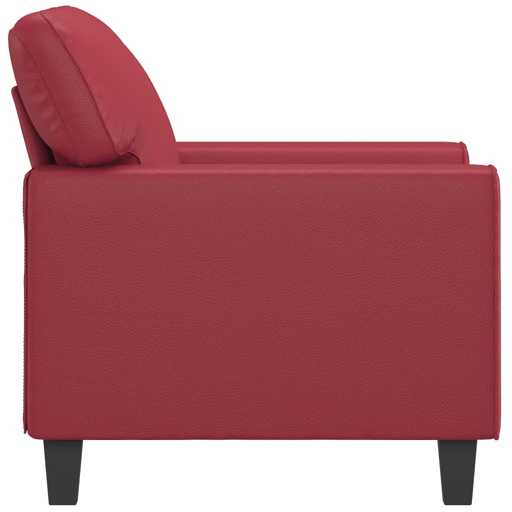 Fauteuil Rouge bordeaux 60 cm Similicuir - XIOS