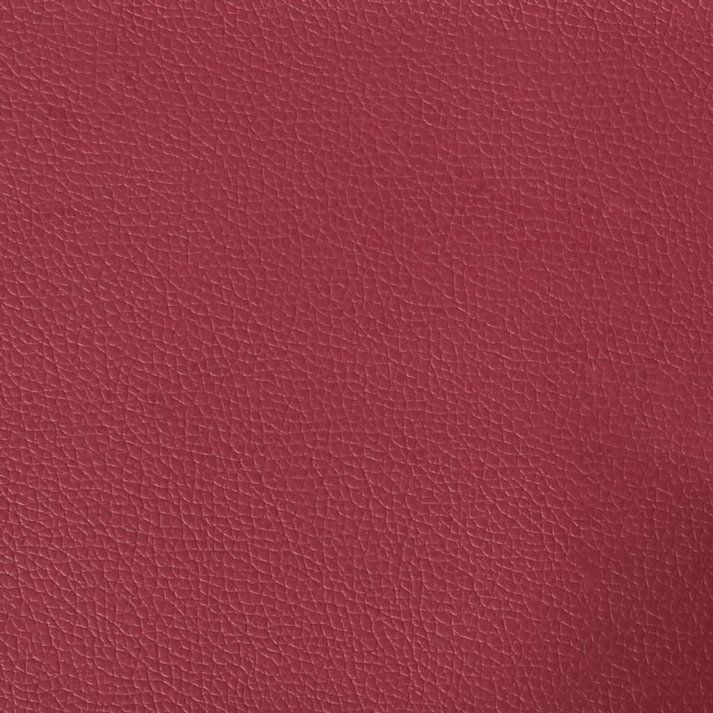 Canapé à 2 places Rouge bordeaux 140 cm Similicuir - XIOS