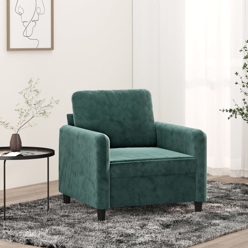 Fauteuil Vert foncé 60 cm Velours - XIOS