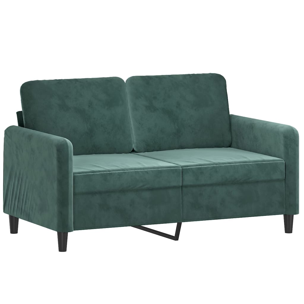 Canapé à 2 places Vert foncé 120 cm Velours - XIOS