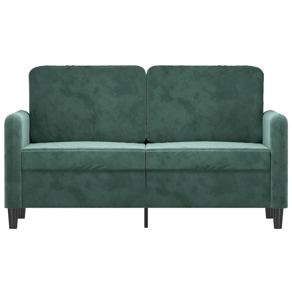 Canapé à 2 places Vert foncé 120 cm Velours - XIOS