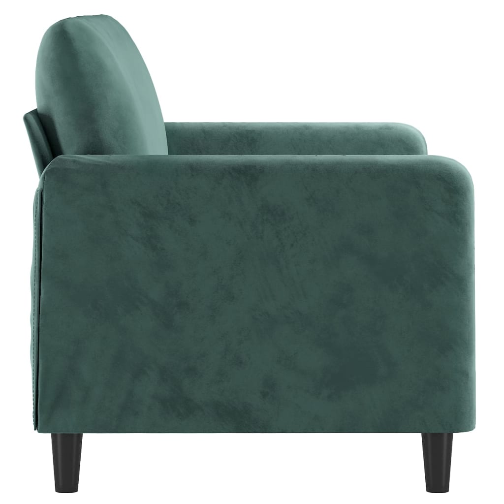 Canapé à 2 places Vert foncé 120 cm Velours - XIOS