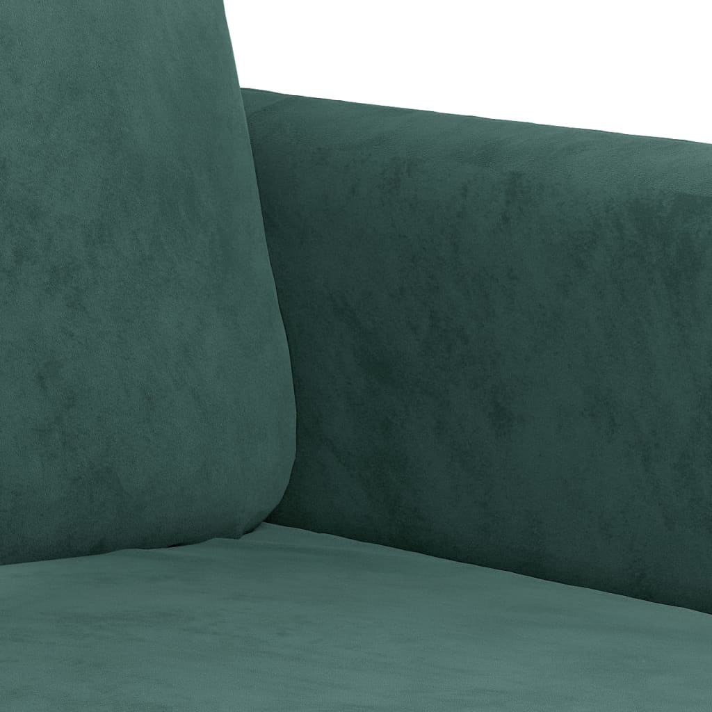 Canapé à 2 places Vert foncé 120 cm Velours - XIOS