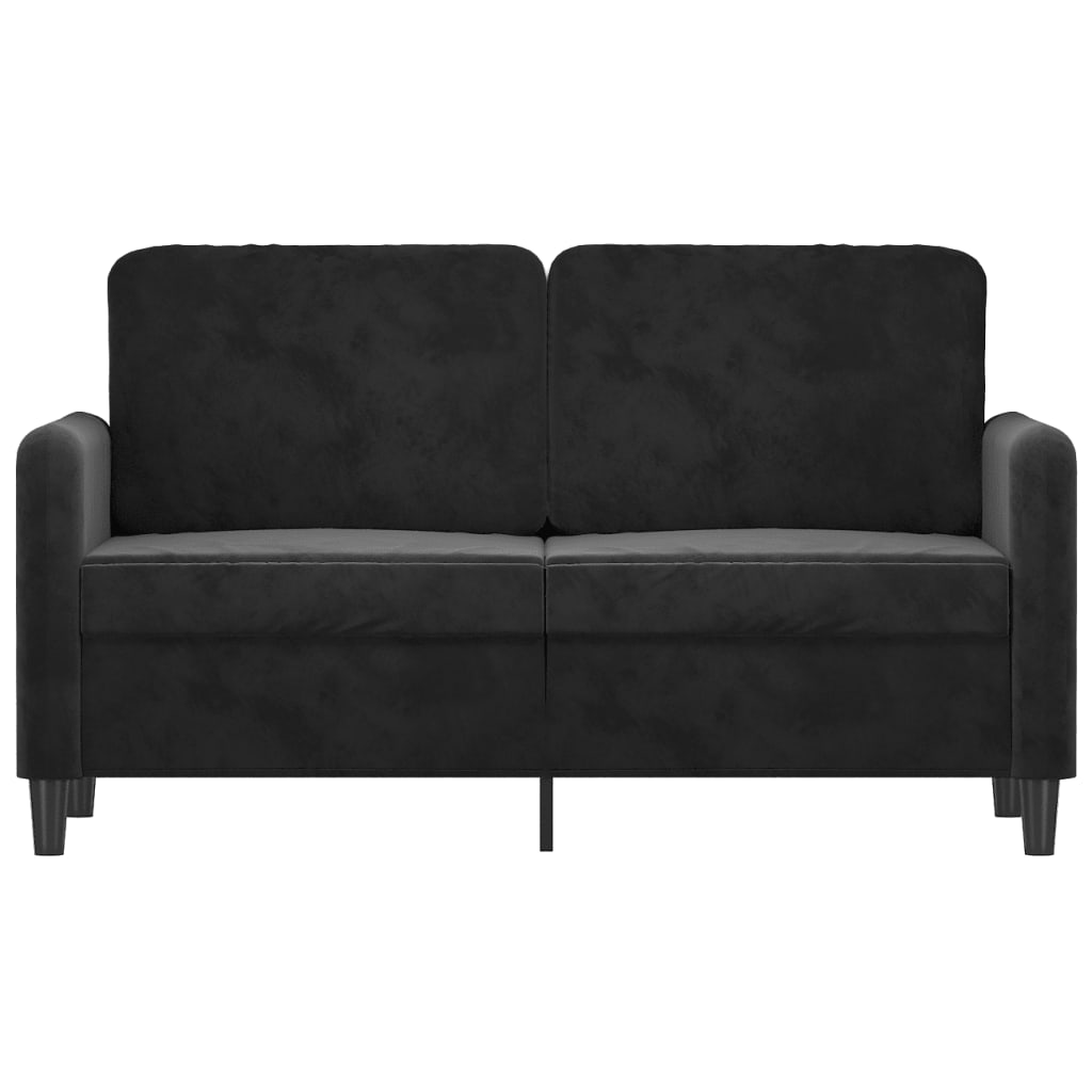 Canapé à 2 places Noir 120 cm Velours - XIOS