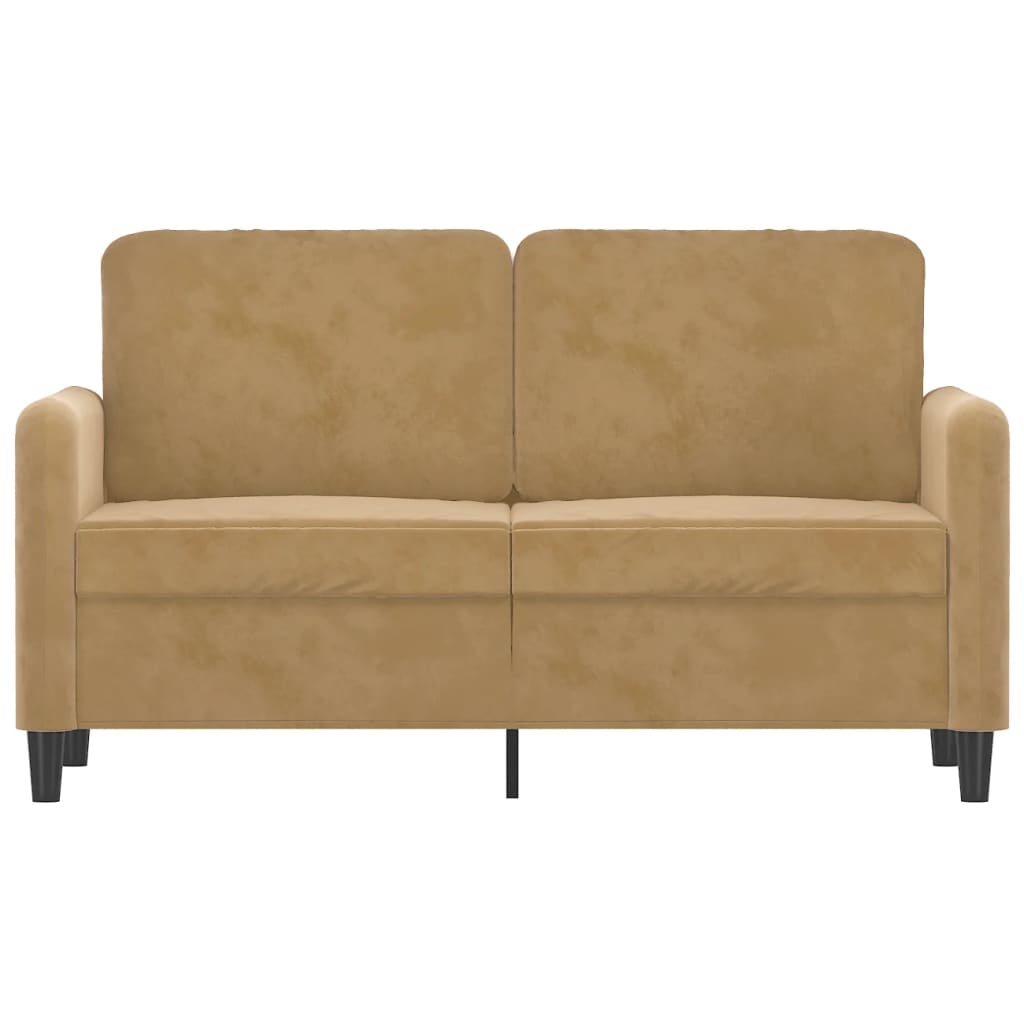 Canapé à 2 places Marron 120 cm Velours - XIOS
