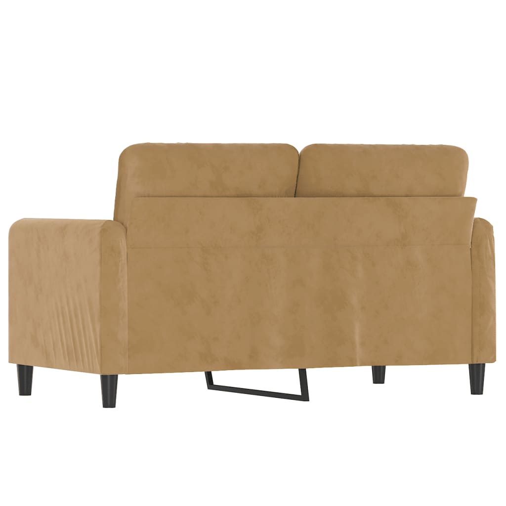 Canapé à 2 places Marron 120 cm Velours - XIOS