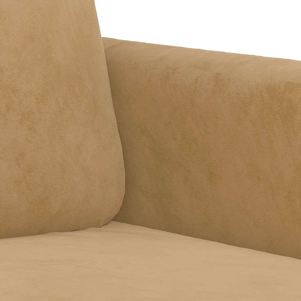Canapé à 2 places Marron 120 cm Velours - XIOS