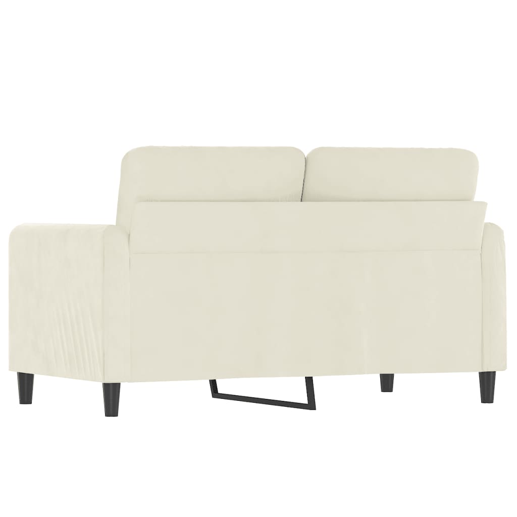 Canapé à 2 places Crème 120 cm Velours - XIOS