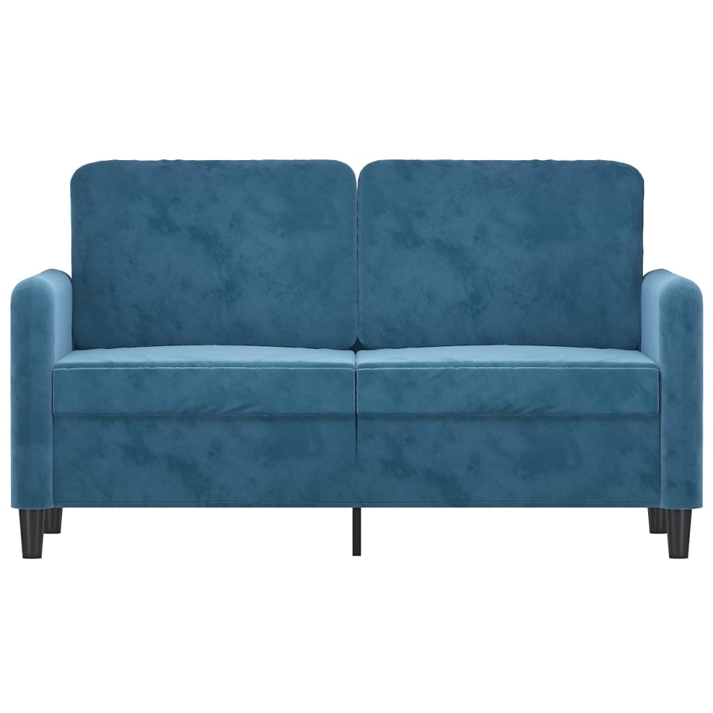 Canapé à 2 places Bleu 120 cm Velours - XIOS