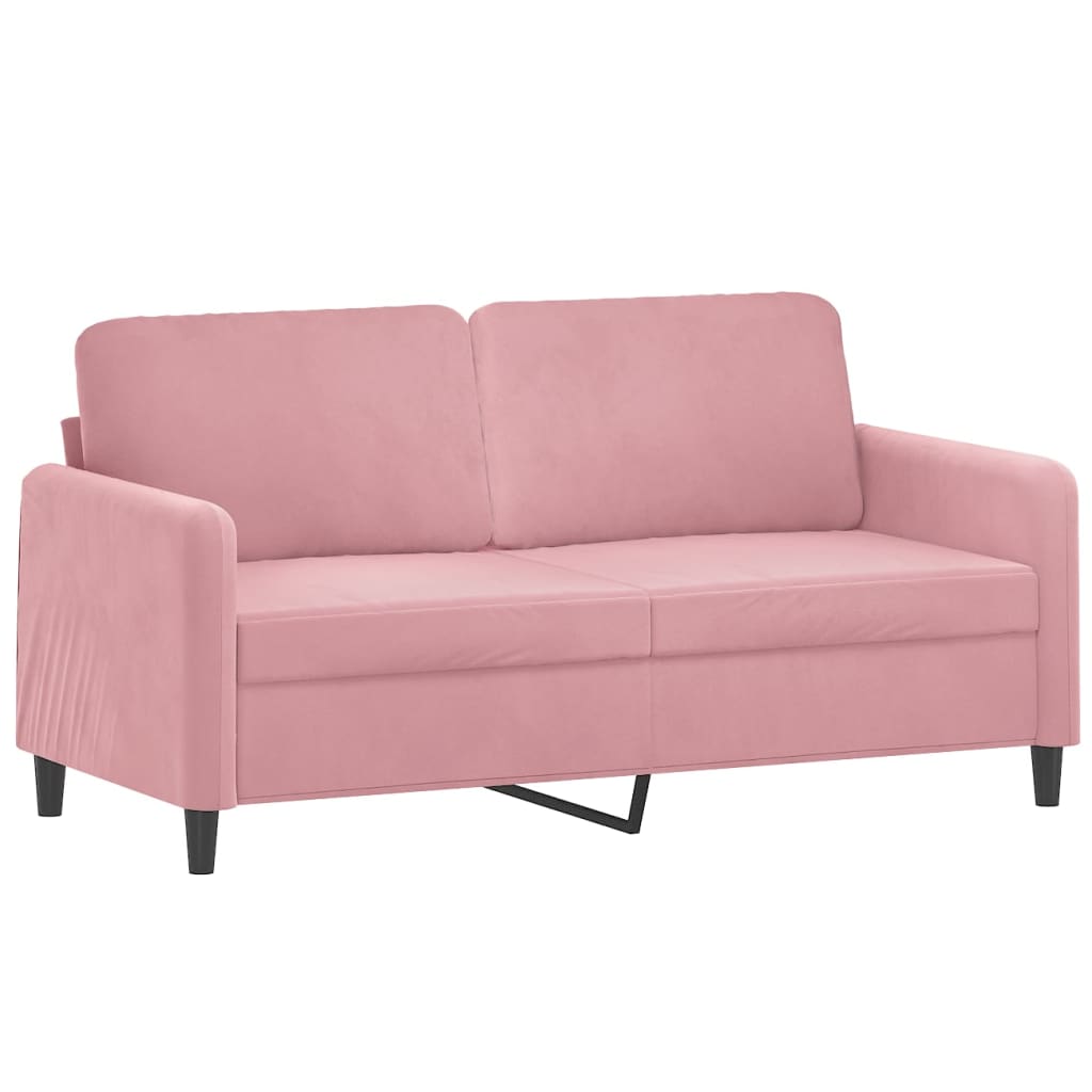 Canapé à 2 places Rose 140 cm Velours - XIOS