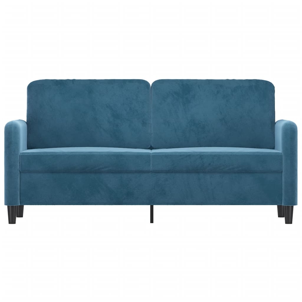 Canapé à 2 places Bleu 140 cm Velours - XIOS