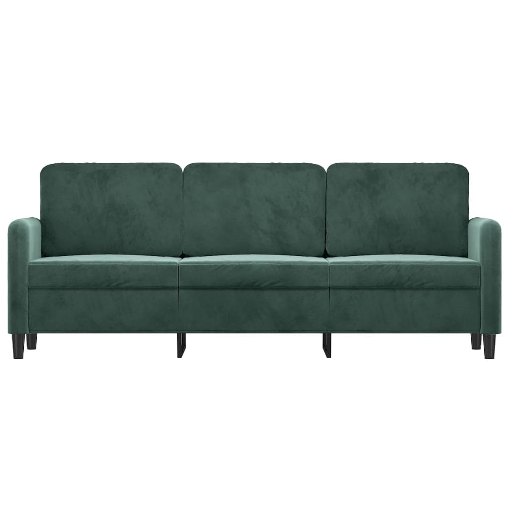 Canapé à 3 places Vert foncé 180 cm Velours - XIOS
