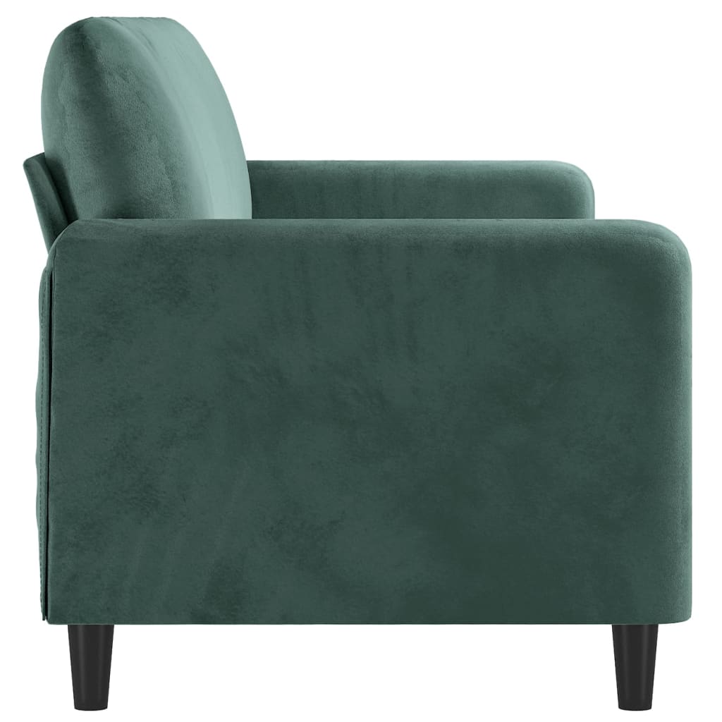 Canapé à 3 places Vert foncé 180 cm Velours - XIOS