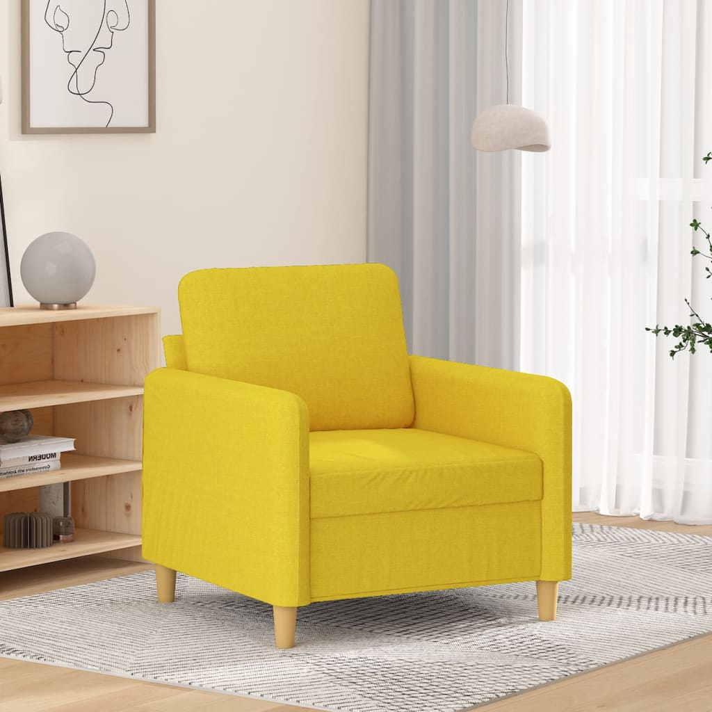 Fauteuil Jaune clair 60 cm Tissu - XIOS