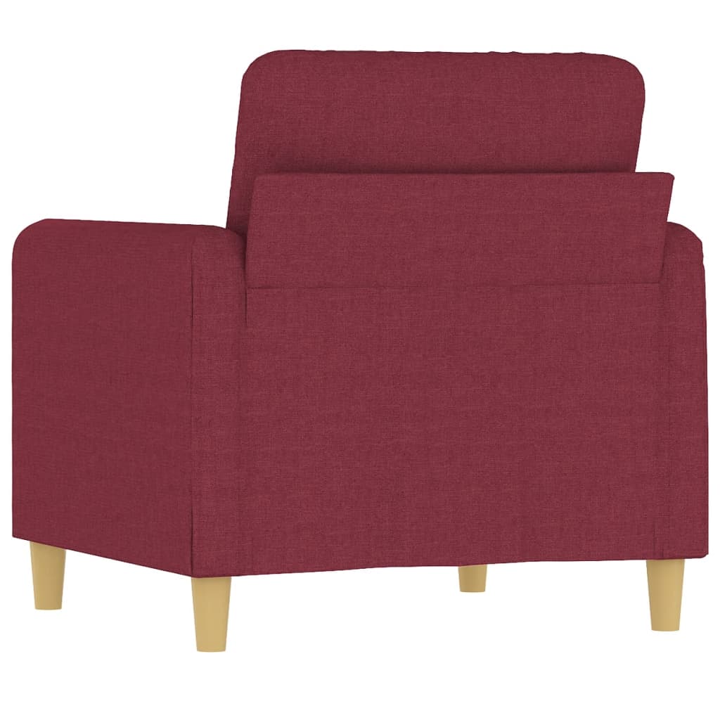 Fauteuil Rouge bordeaux 60 cm Tissu - XIOS