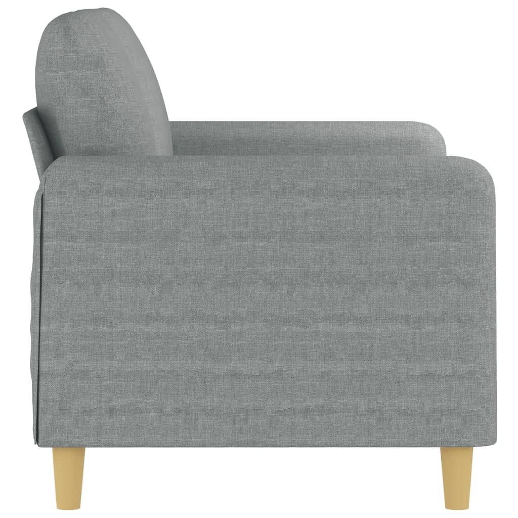 Canapé à 2 places Gris clair 120 cm Tissu - XIOS
